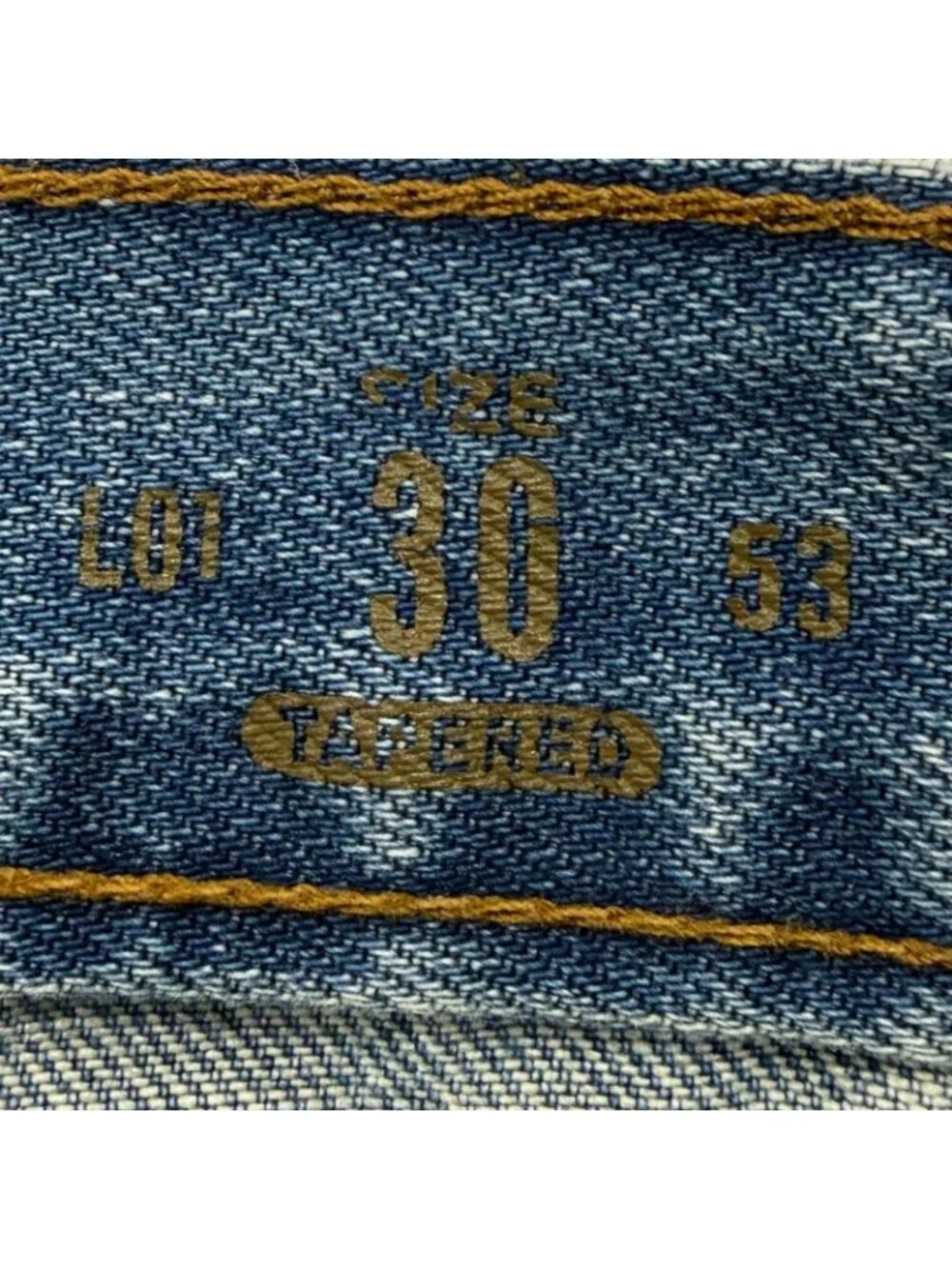 Gucci Logo Leather Patch Snake Embroidery Button Fly Denim Pants Blue 30
